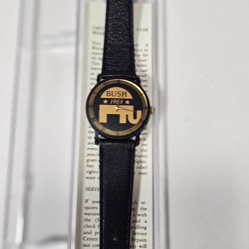 Bush Vs. Dukakis 1988 Presidential Race Collector’s Watches - NOS Leather Band